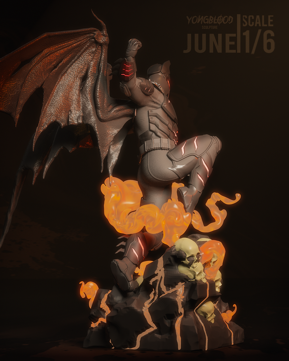 Thumbnail: Hellbat DC Comics Figurine Hand Painted