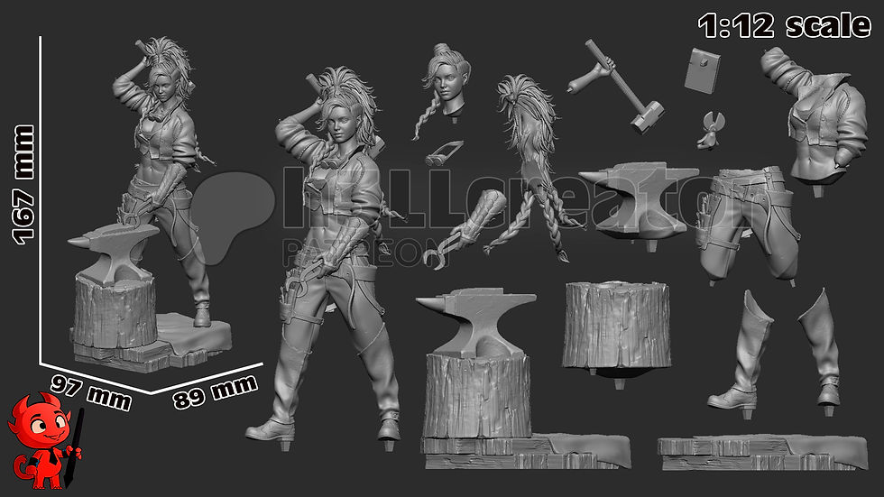 Thumbnail: Gemma Monster Hunter Wilds Figurine Hand Painted FDM 3D Printed