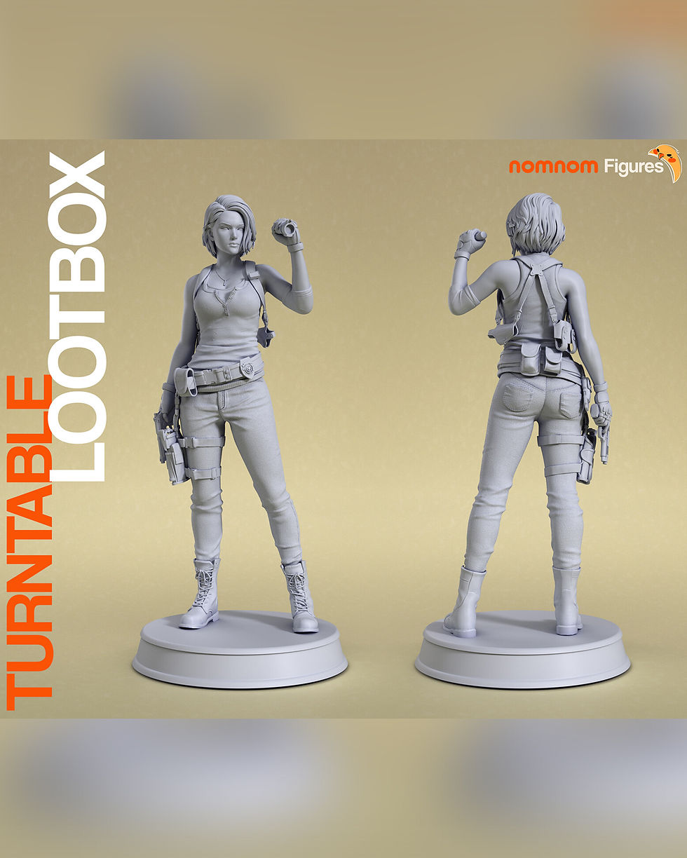 Thumbnail: Jill Valentine Resident Evil Figurine Hand Painted FDM 3D Printed