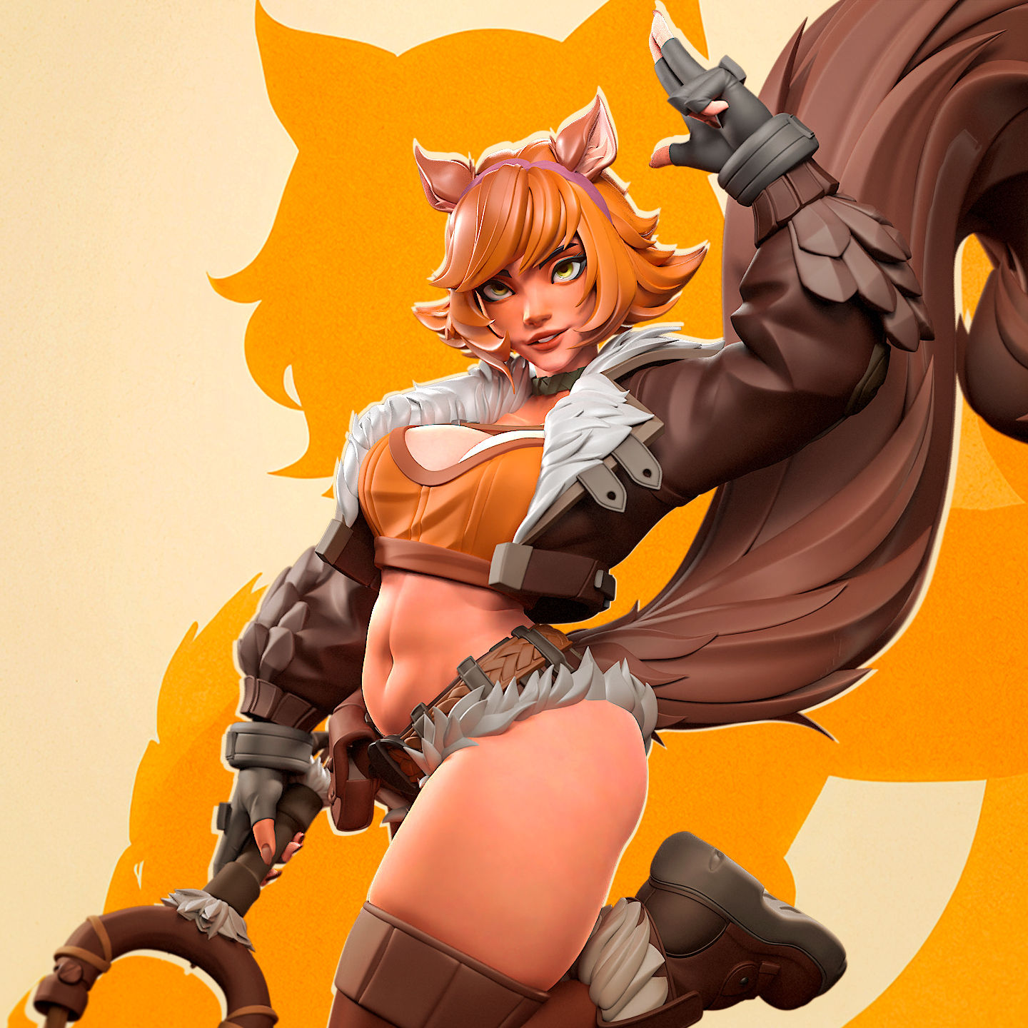 Squirrel Girl Marvel Rivals Figurine Hand Painted