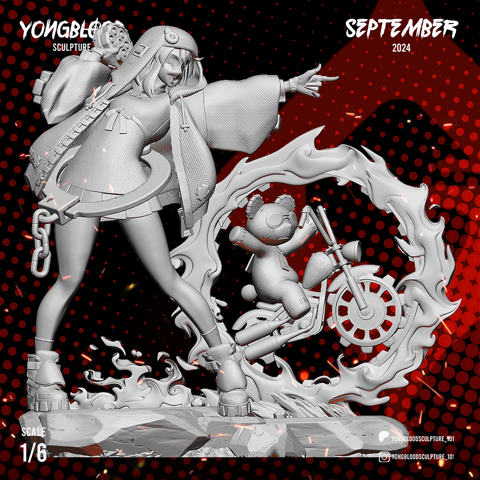 Thumbnail: Bridget Guilty Gear Figurine Hand Painted FDM 3D Printed