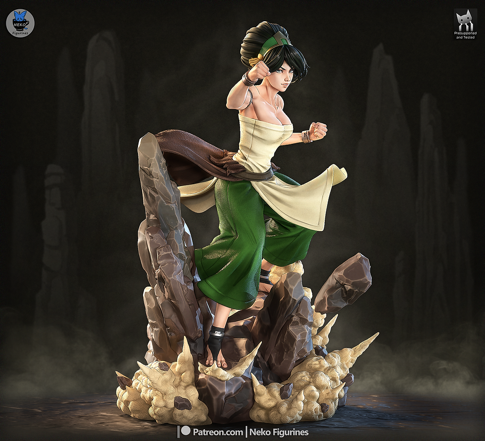 Thumbnail: Toph Avatar: The Last Airbender Figurine Hand Painted