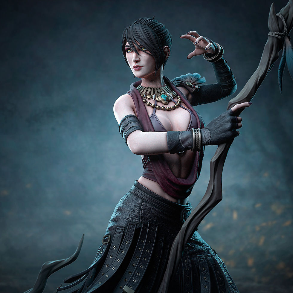 Thumbnail: Morrigan V2 Dragon Age Figurine Hand Painted