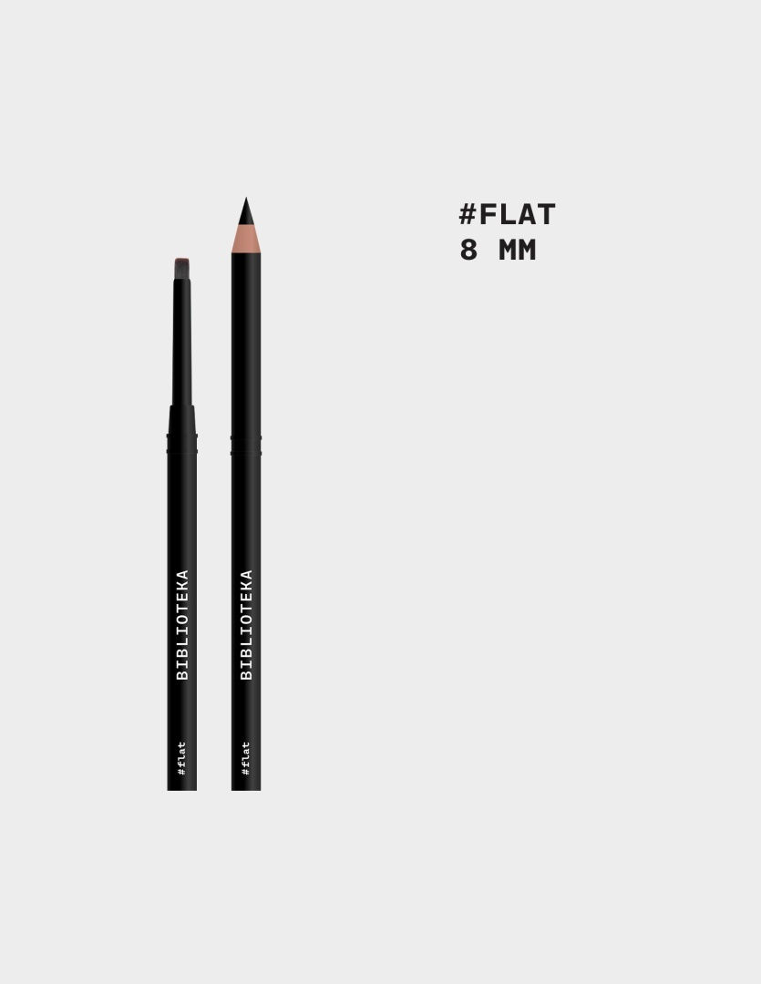 BIBLIOTEKA Pędzelek #flat, 8 mm - kwadratowy pędzelek do żelu