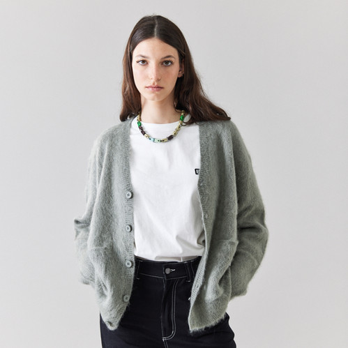 Grey Mohair Cardigan | Beginner's Luck