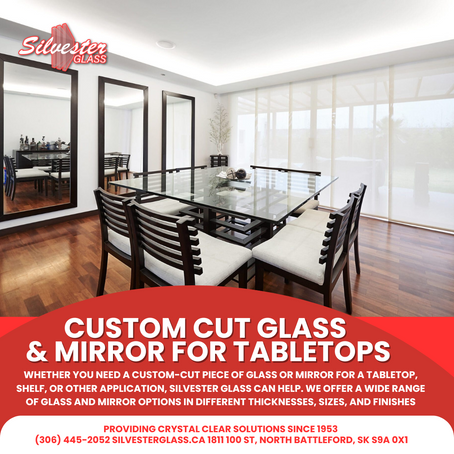 Elevate Your Furniture with Custom Cut Glass & Mirror Tabletops