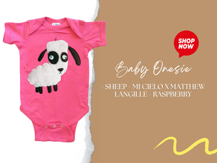 Adorable Style Meets Artistic Flair: Baby Onesie - Sheep by mi cielo x Matthew Langille