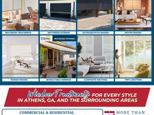 Window Treatments for Every Style in Athens, GA, and Surrounding Areas