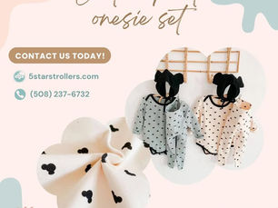Dress Your Baby in Fun: Cartoon Print Onesie Set That Brings Joy and Comfort