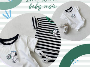 Stay Cool and Cute with Our Summer Arrival Short Sleeve Baby Onesie