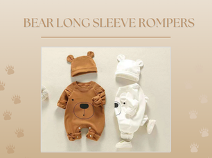 Keep Your Baby Cozy with Adorable Bear Long Sleeve Rompers