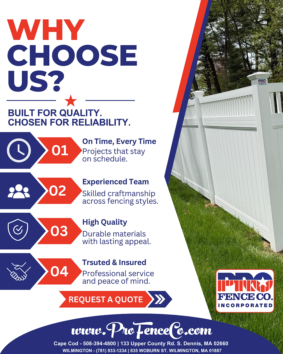 Why Homeowners Across Cape Cod and Wilmington Choose a Fence Company They Can Trust