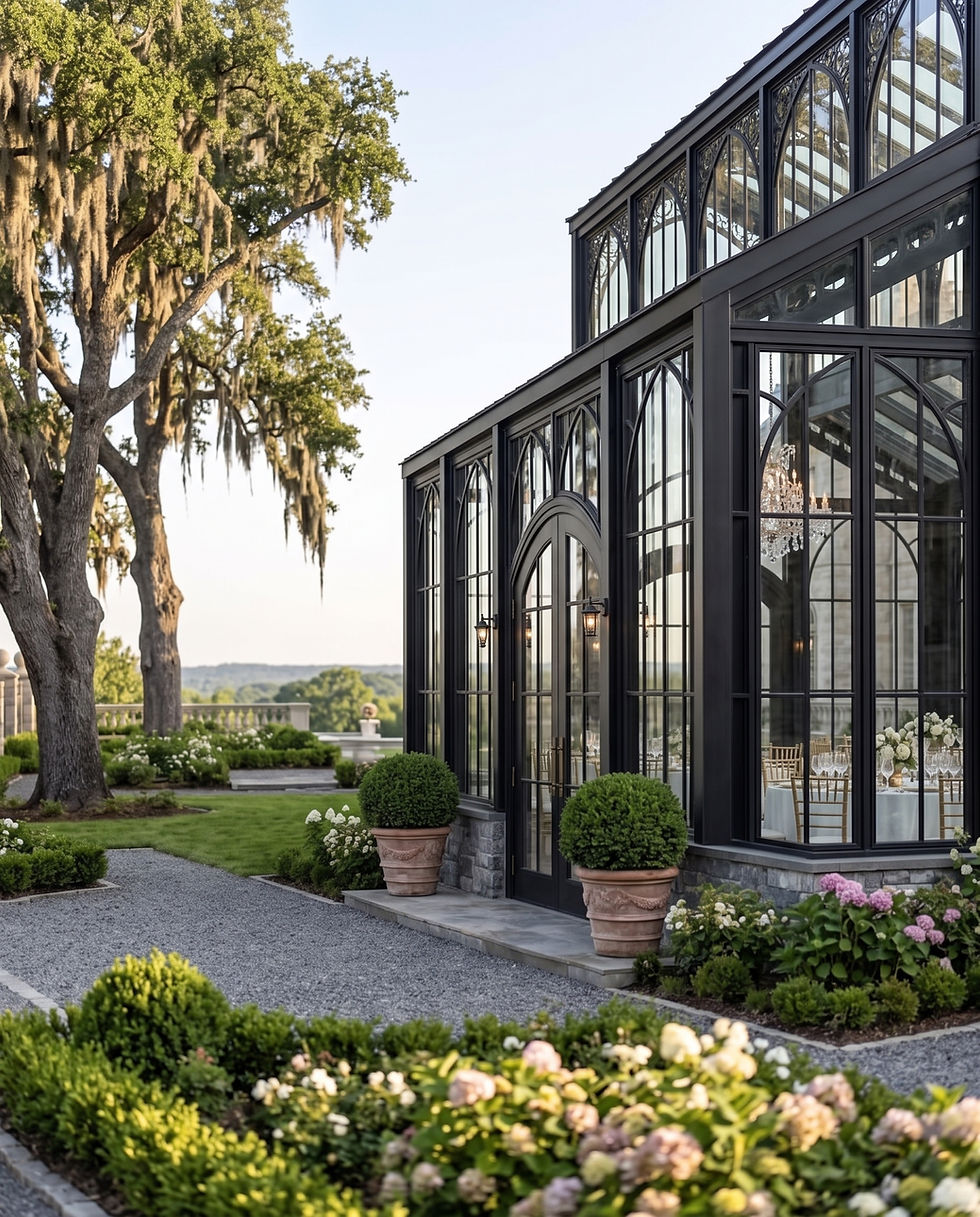 Thumbnail: The Brighton Steel and Glass Gothic Style Glasshouse