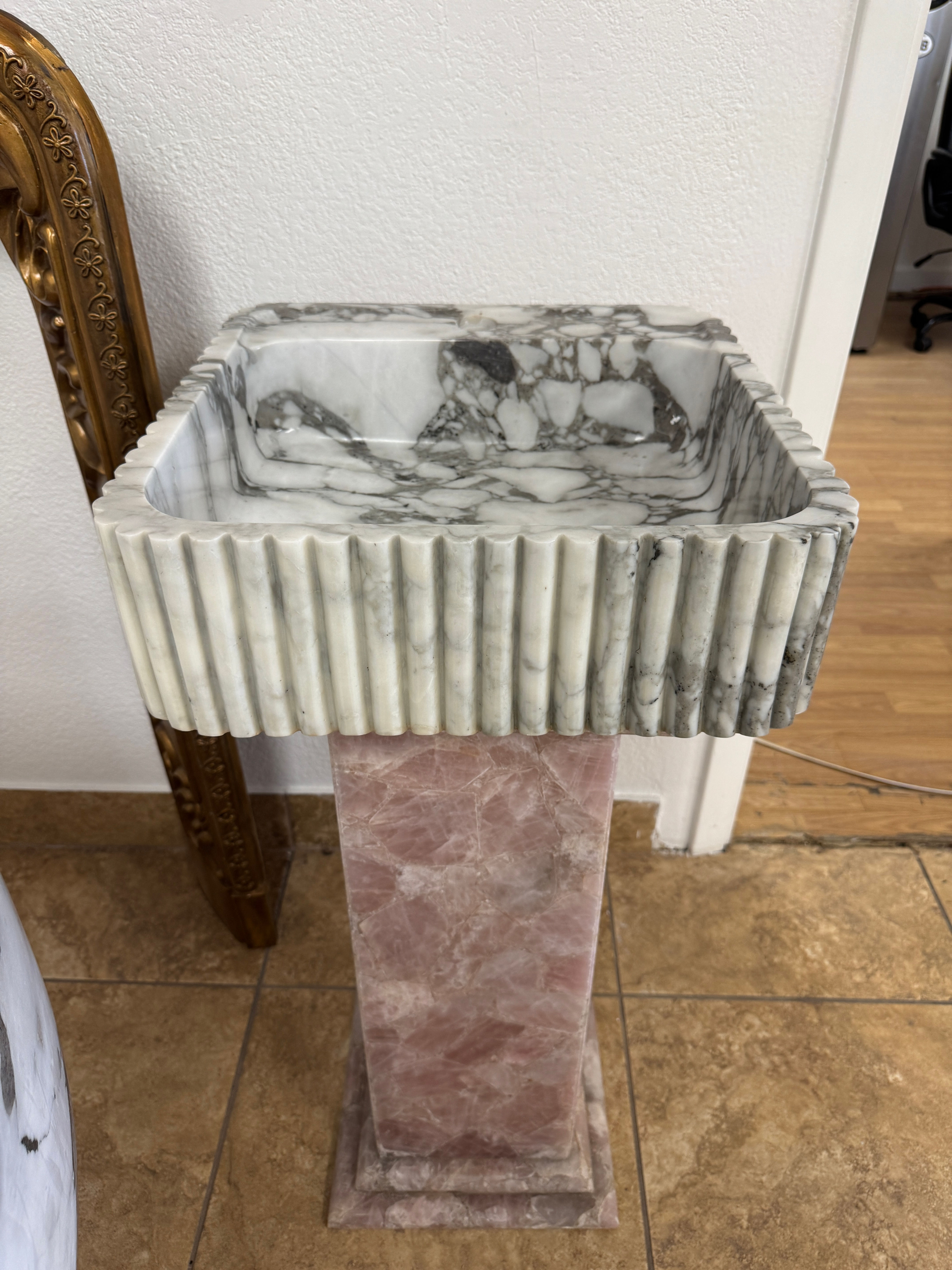 Italian Marble Carved Sink Basin