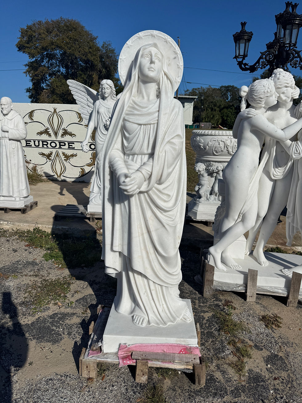 Thumbnail: Our Lady of Fatima Carved Marble Church Statue