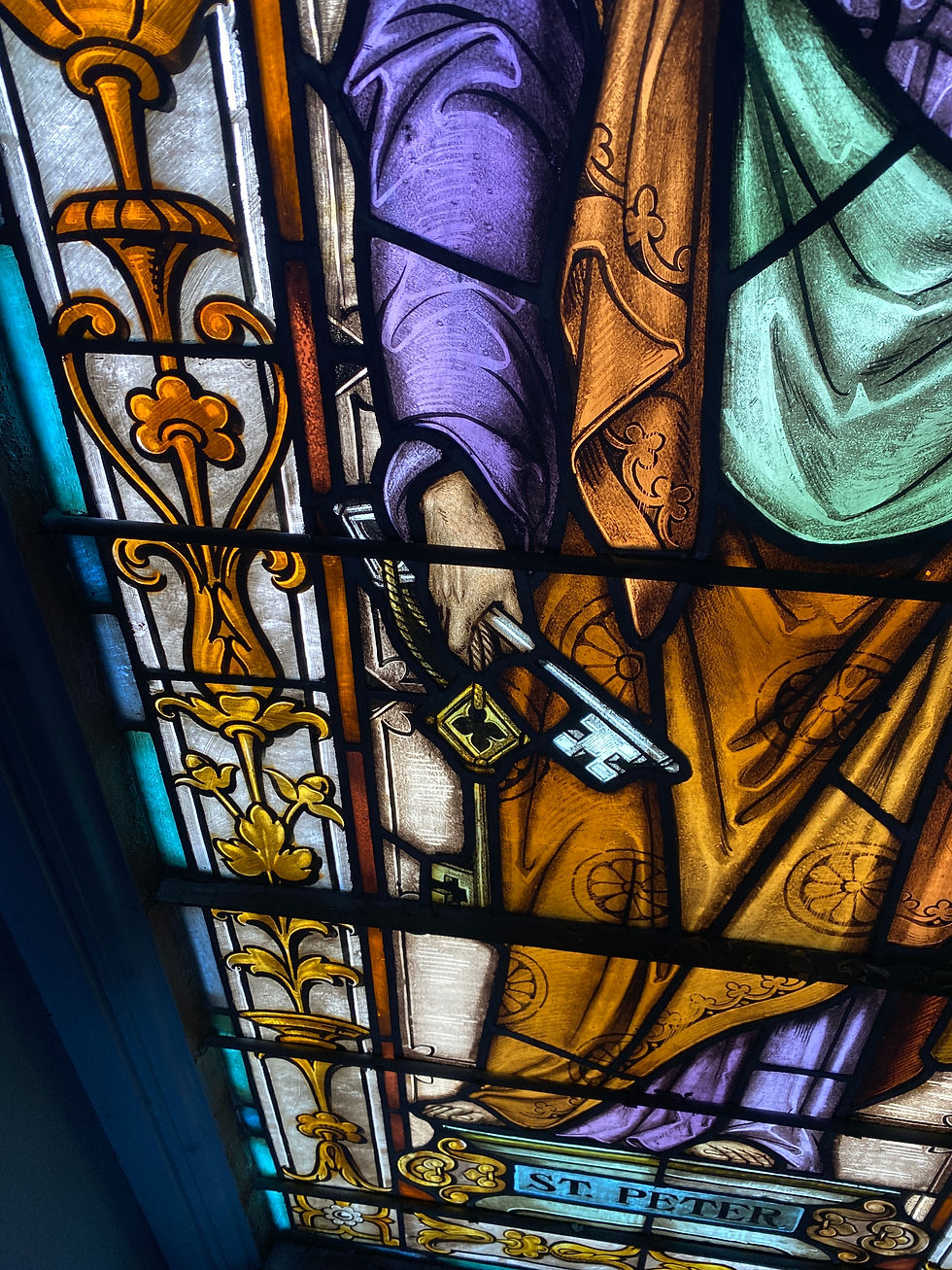 Thumbnail: St. Peter Antique Stained Glass Window