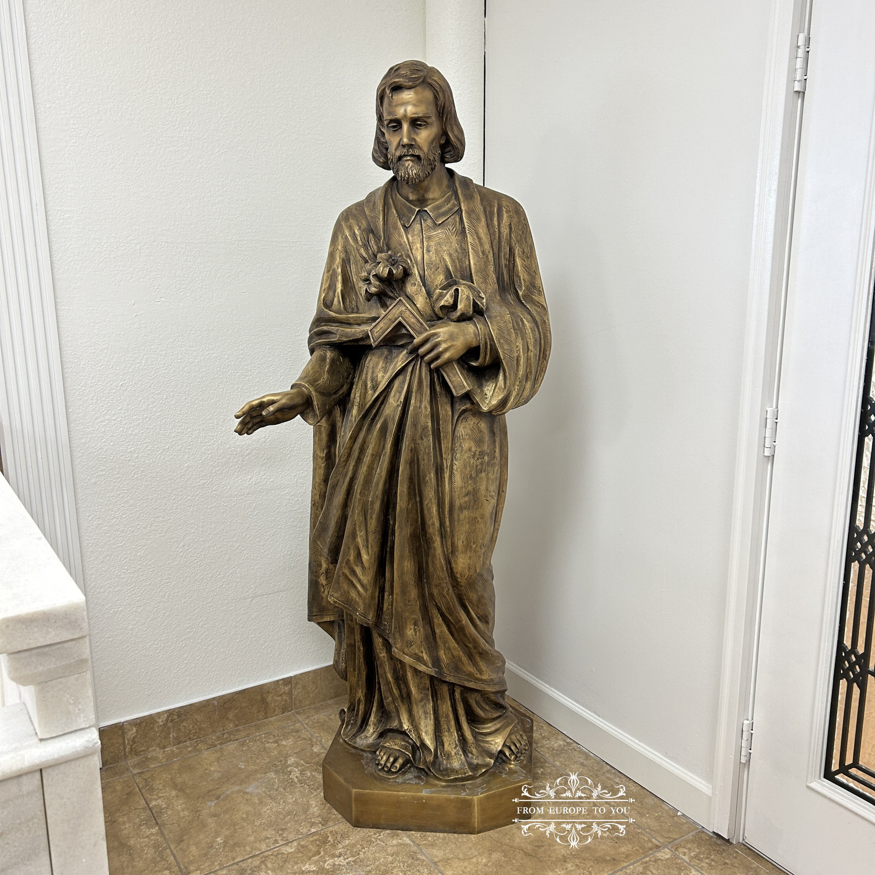 Bronze St. Joseph the Worker Statue