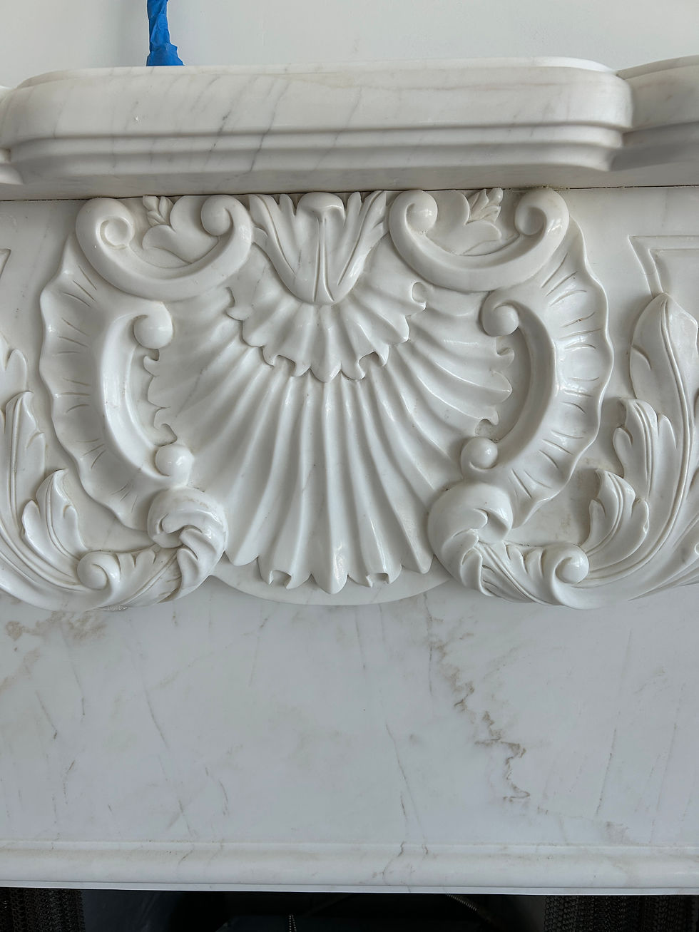 Thumbnail: French Style Marble Fireplace Mantel