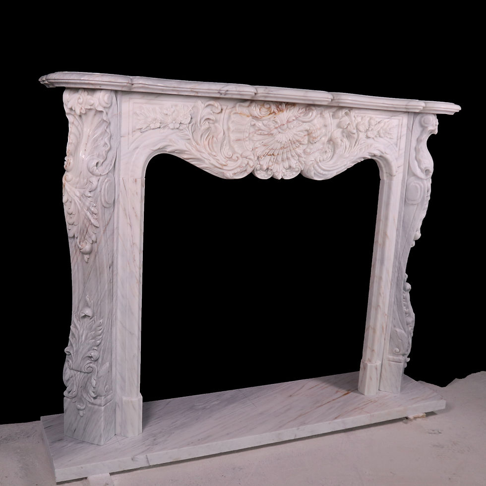 Thumbnail: Marble French Style Calacatta Gold  Fireplace Mantel