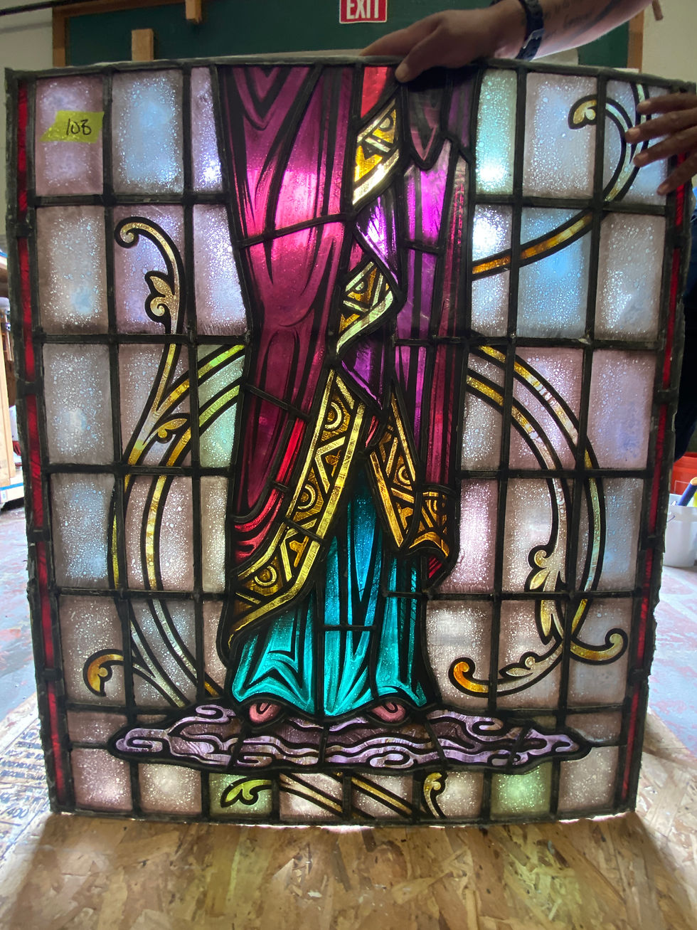 Thumbnail: Stained Glass St. Lucy Church Window