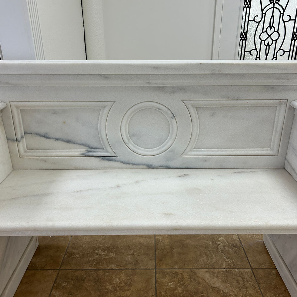 Thumbnail: European Marble Garden Bench