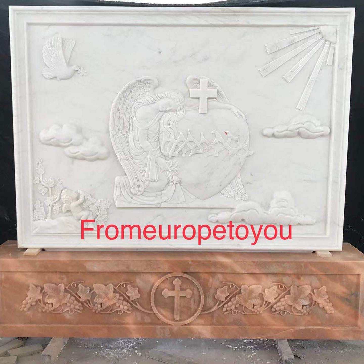 Carved Marble Monument