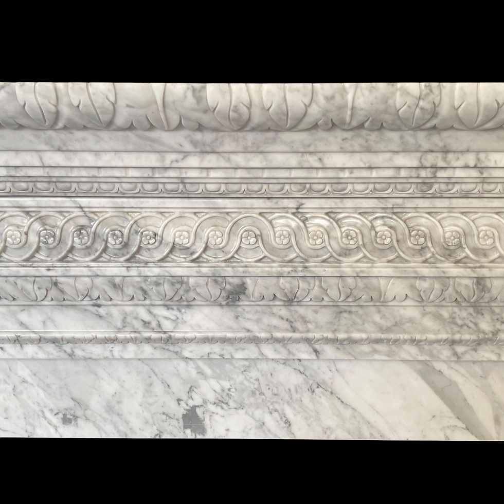 Thumbnail: Bespoke Carrara Italian Marble Fireplace Mantel
