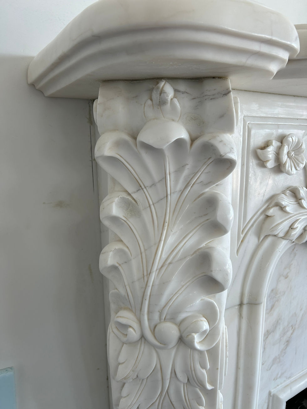 Thumbnail: French Style Marble Fireplace Mantel