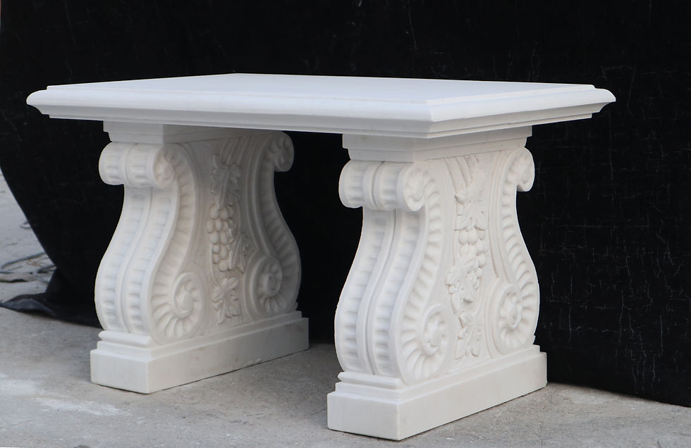 Thumbnail: Marble Carved Bench
