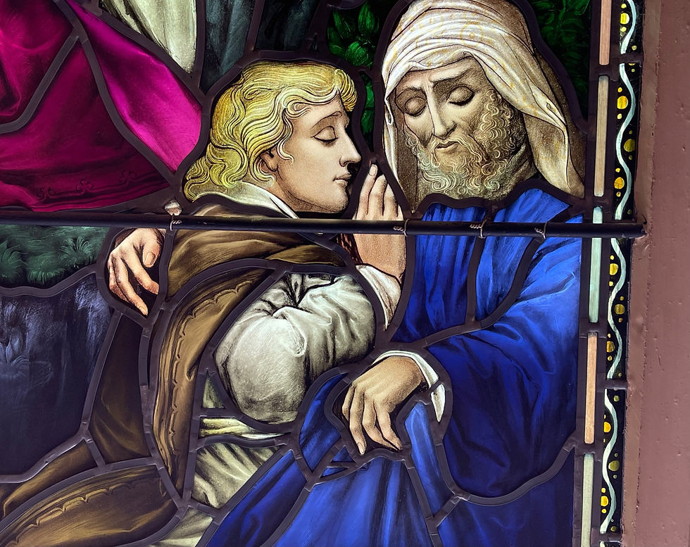Thumbnail: Antique Stained Glass Christ Church Window