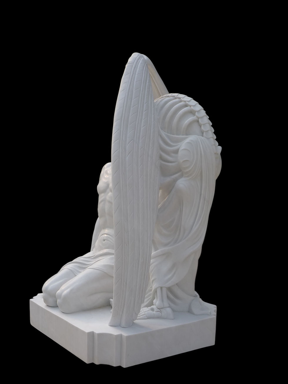 Thumbnail: Hand Carved Marble Kiss of Death Statue