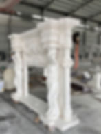 Thumbnail: Beautiful Carved Marble Fireplace Mantel