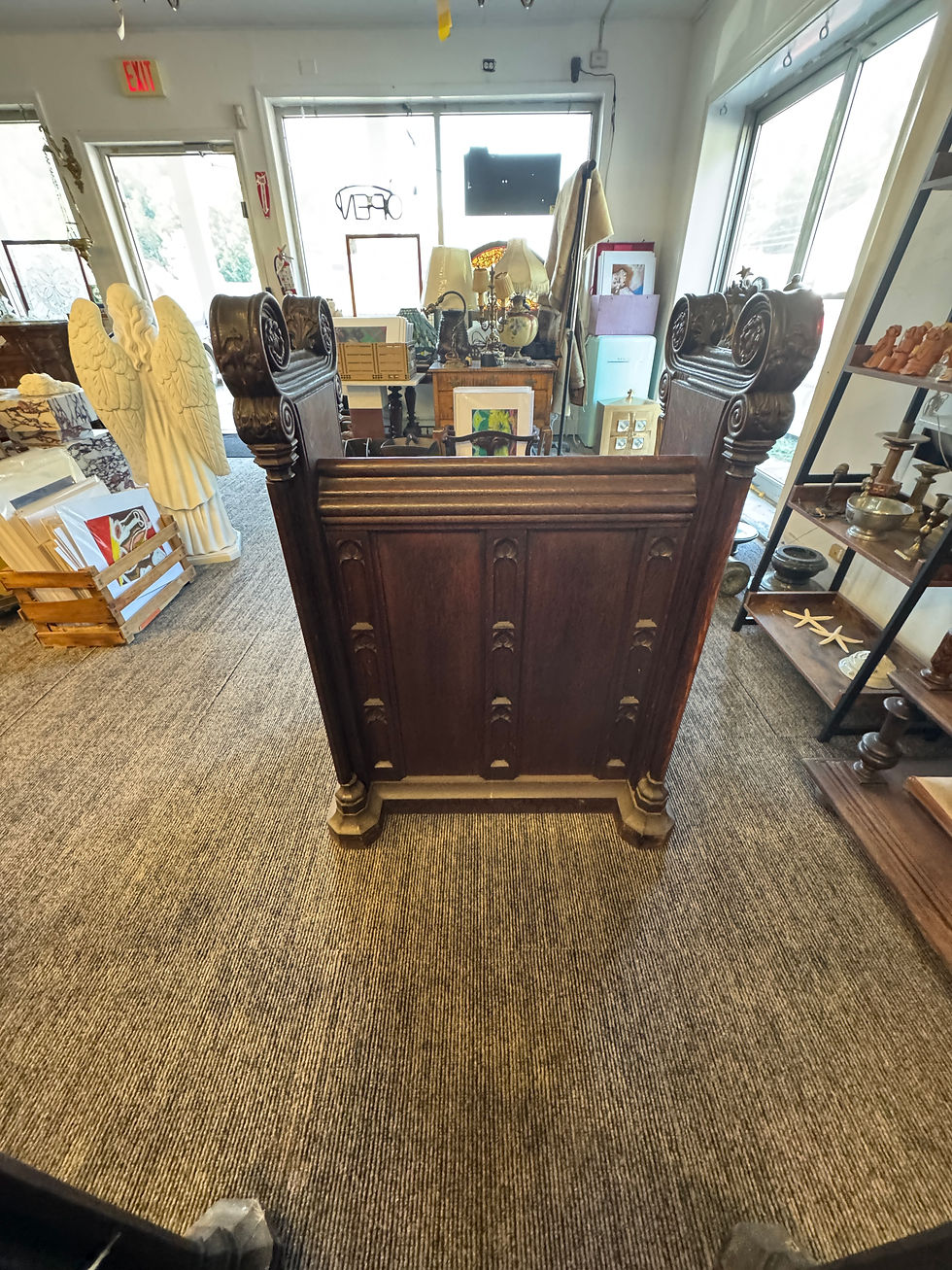 Thumbnail: Pr. Carved Gothic Oak Antique Church Benches