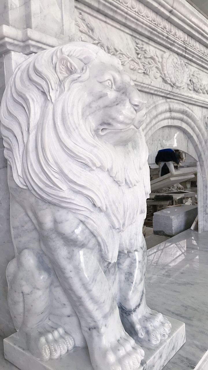 Thumbnail: Monumental Marble Fireplace Mantel