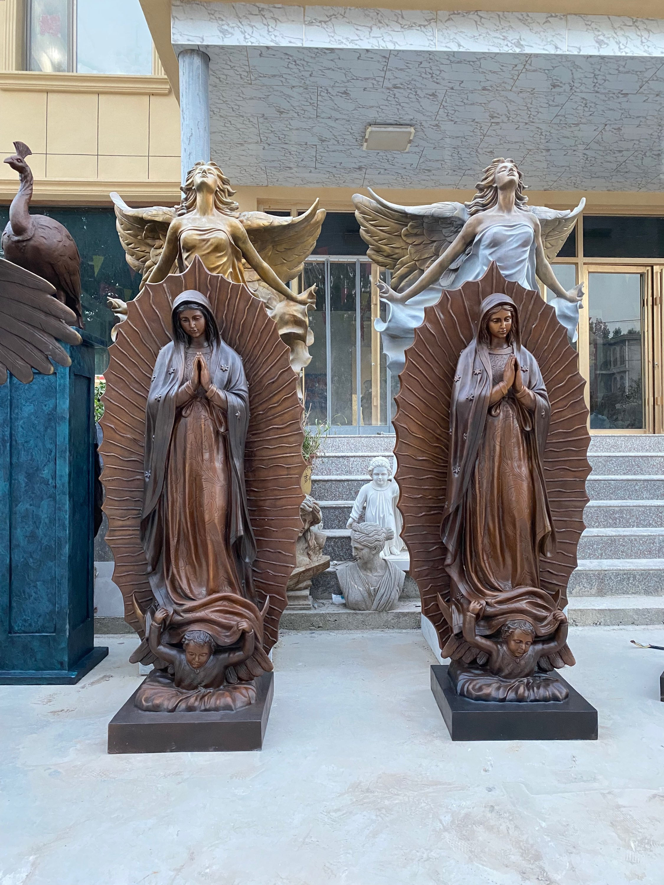 Bronze Our Lady of Guadalupe Statue