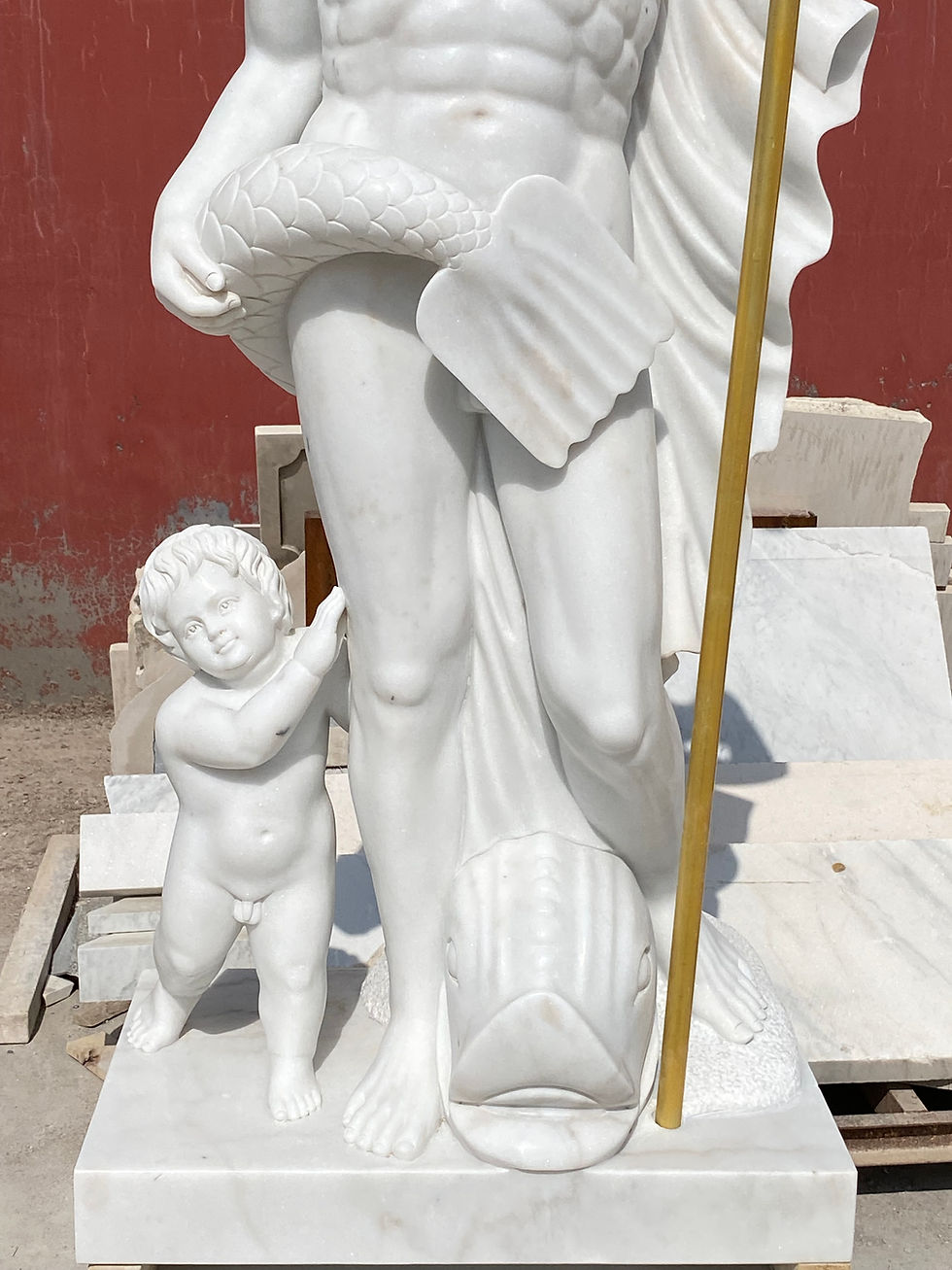 Thumbnail: Marble  Carved Posiden Estate Statue