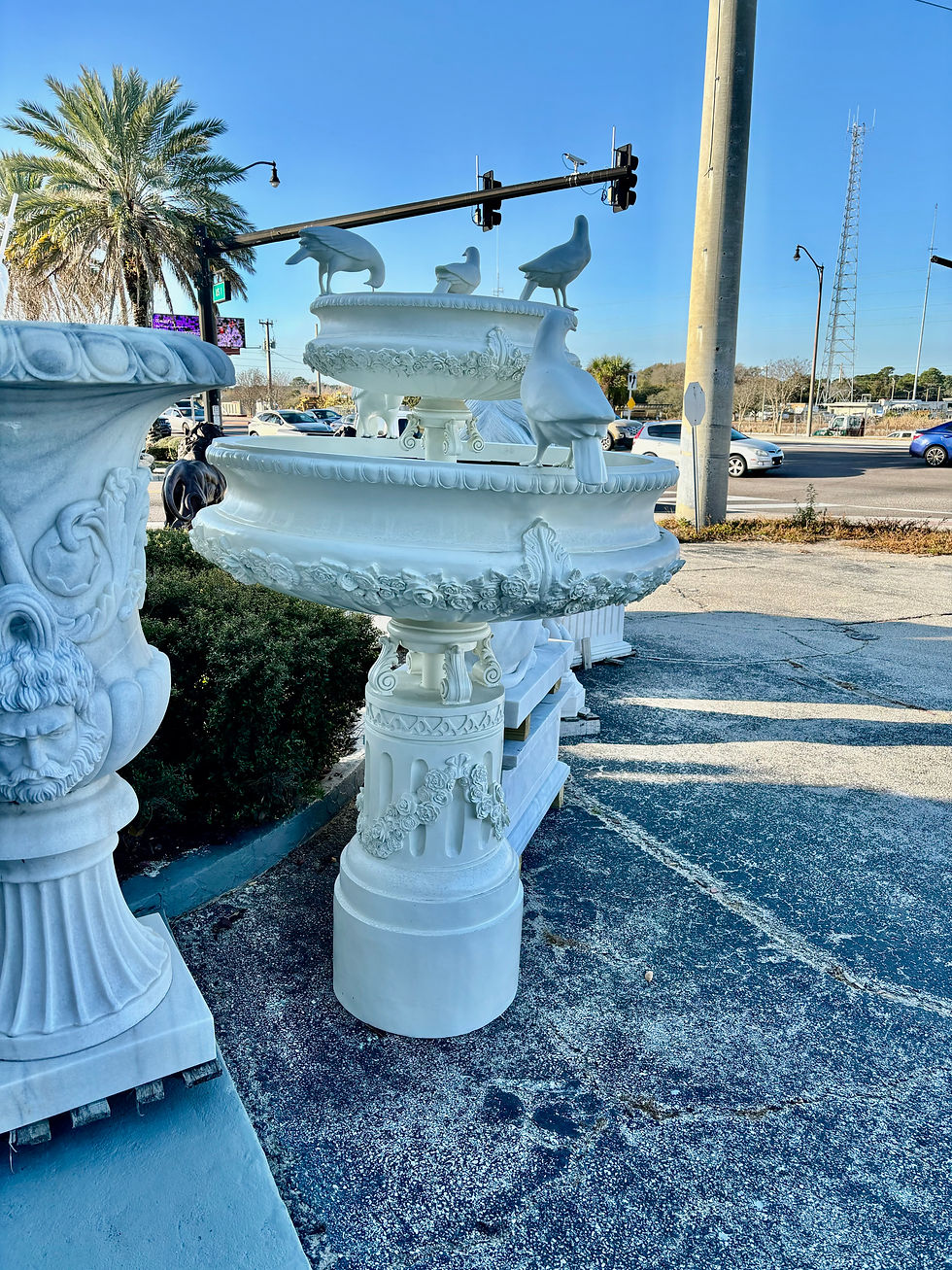 Thumbnail: Bronze Patinated Estate Fountain with Birds