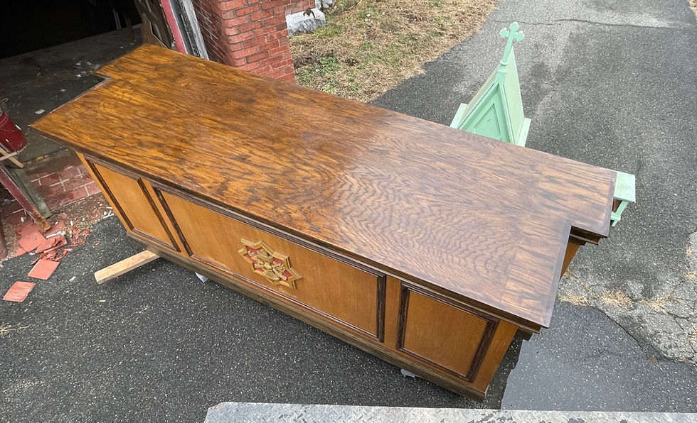 Thumbnail: Antique Vintage Wood Church Altar