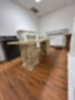 Thumbnail: Calacatta Gold Modern Marble Dining  Table