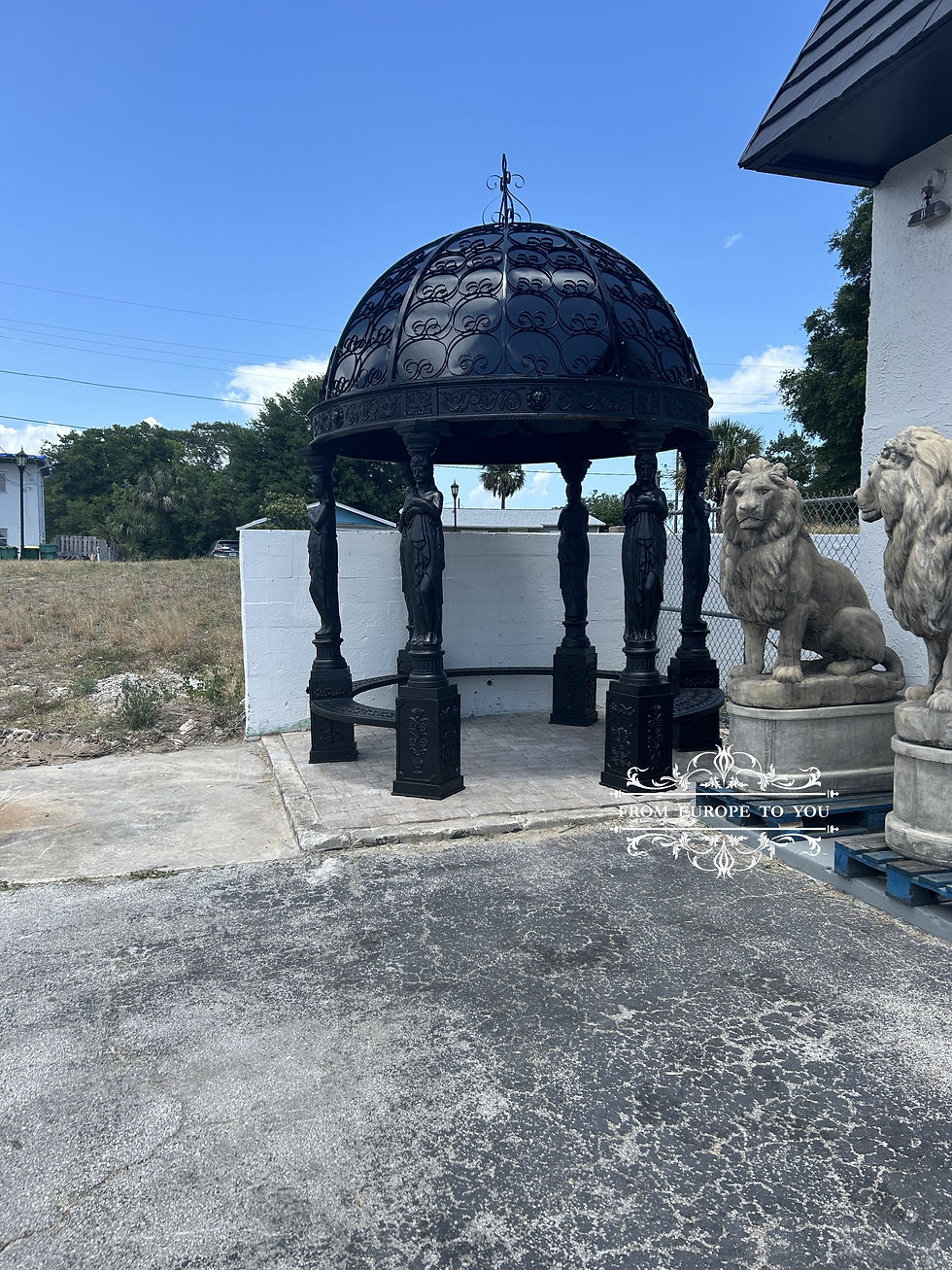 Thumbnail: Cast Iron Victorian Style Figurative Gazebo