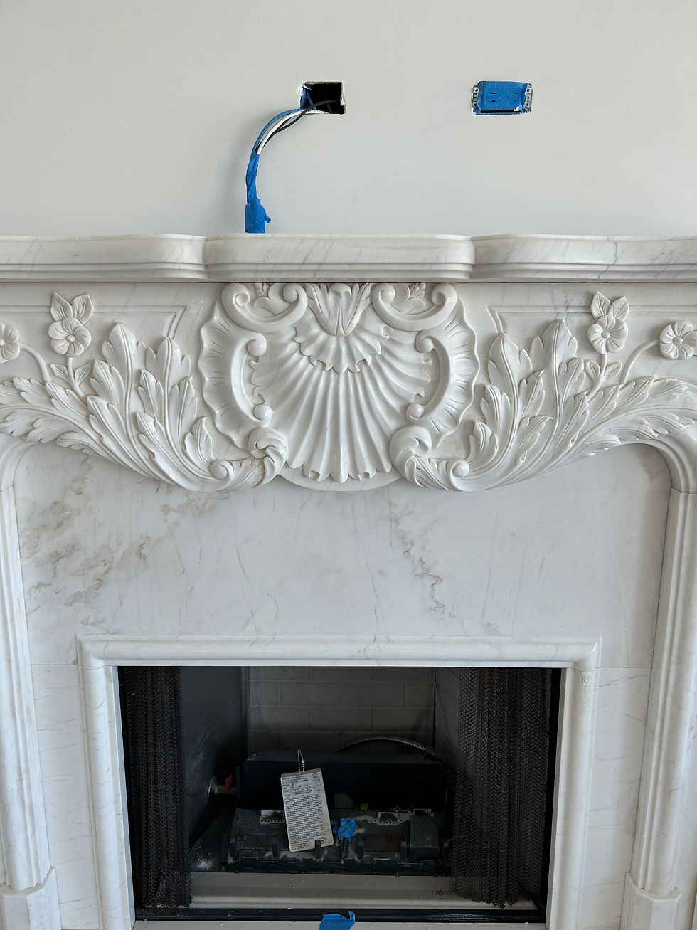 Thumbnail: French Style Marble Fireplace Mantel