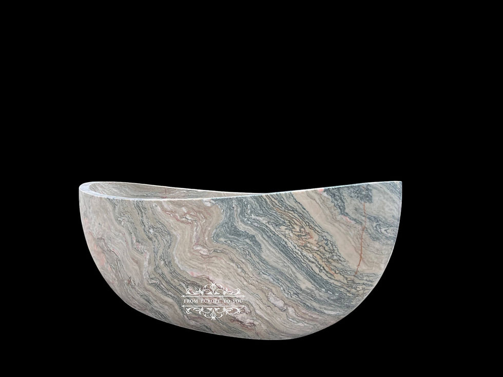 Thumbnail: 4 Seasons Marble Carved Designer Bathtub