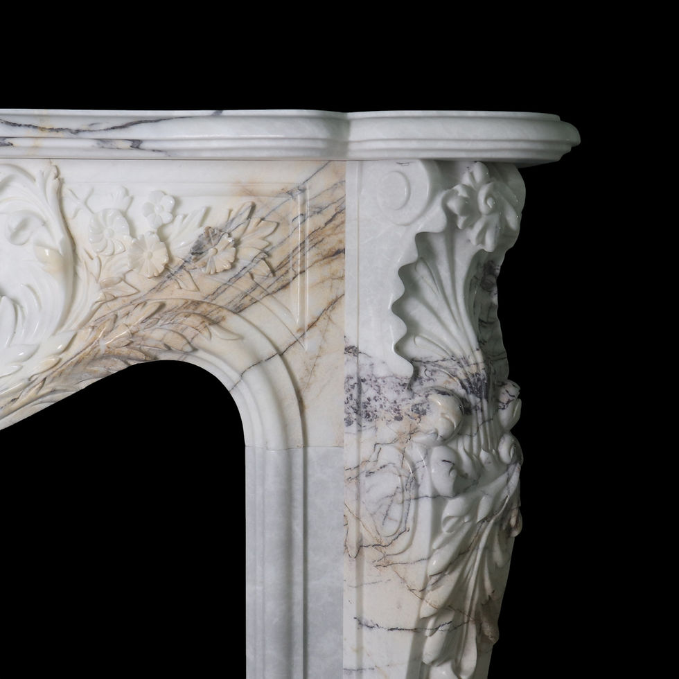Thumbnail: Italian Marble French  Style 60" Fireplce Mantel
