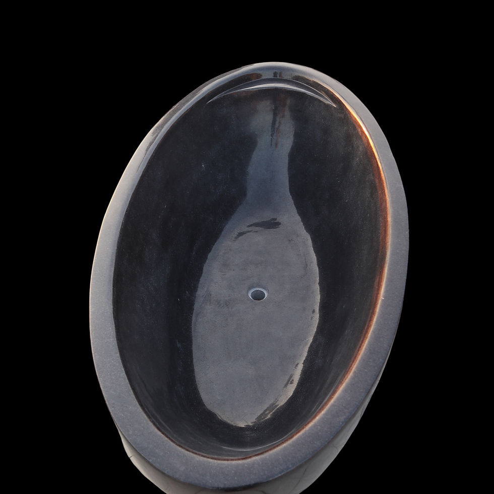 Thumbnail: Carved Black Granite 60" Designer Bathtub