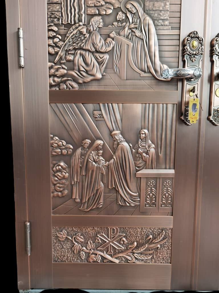 Thumbnail: Bronze Religious Church Entry Door