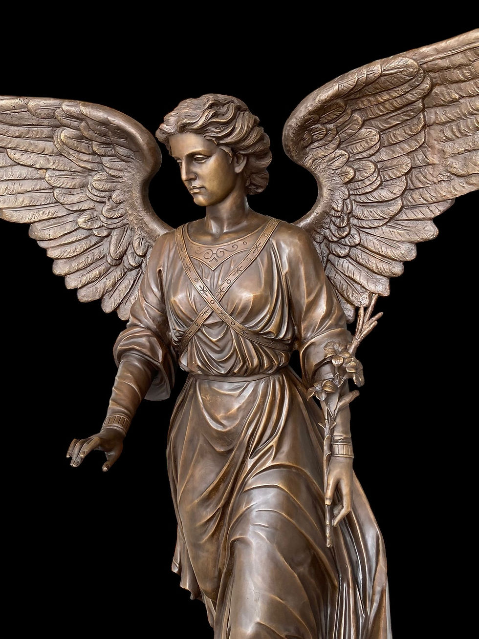 Thumbnail: Bronze Angel of Faith Religious Statue