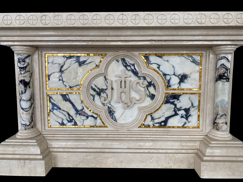Thumbnail: Marble Carved Inlaid Church Altar