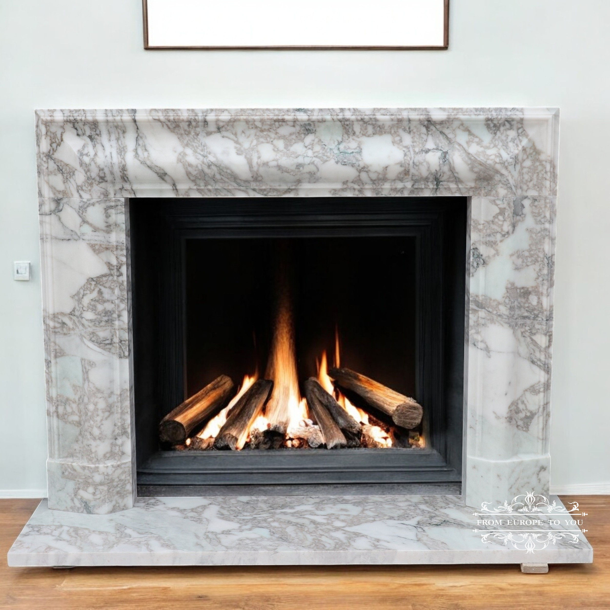 Bespoke Viola Marble Fireplace Mantel