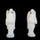 Thumbnail: Pair of Carved Marble 48" Angel Religious Church Statues