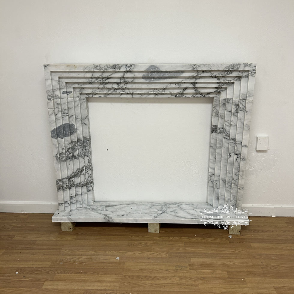 Modern Bespoke Italian Marble Fireplace Mantel